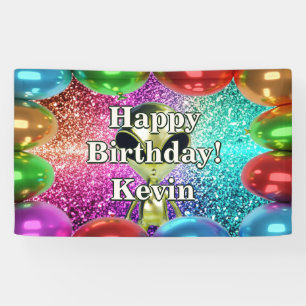 Alien Personalised character birthday banner