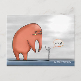 Alien & Pet Monster - Postcard