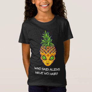 Alien Pineapple UFO Hawaiian Skull Tropical Fruit  T-Shirt
