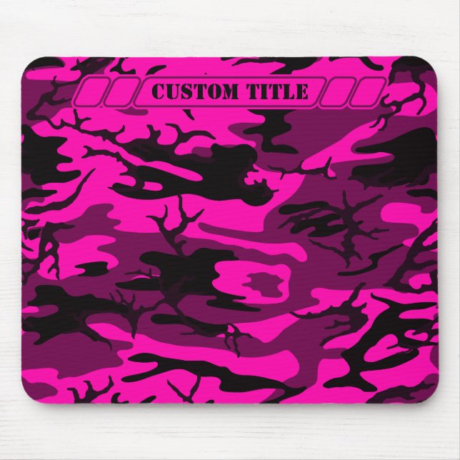 Alien Pink Camo Mousepad w/ Custom Title (Front)
