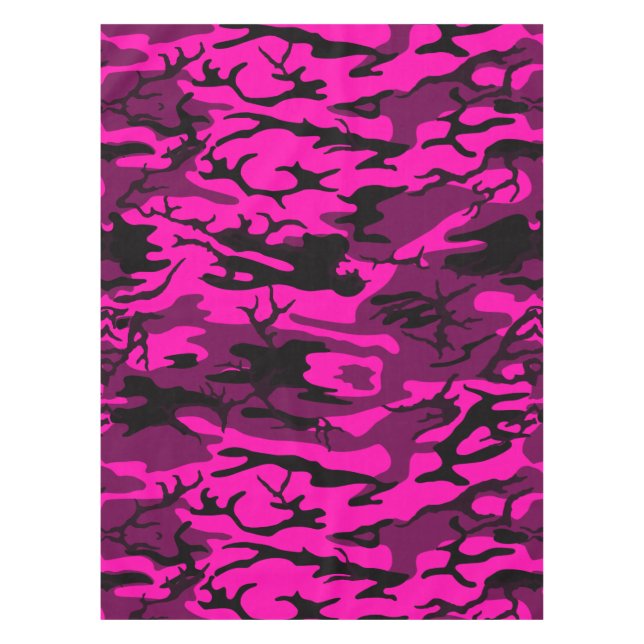 Alien Pink Camo Tablecloth (Front)