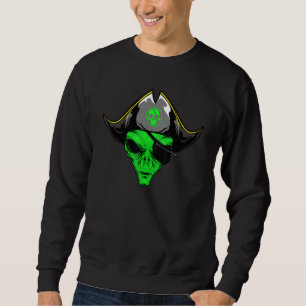 Alien Pirate Hat Halloween Costume Sweatshirt