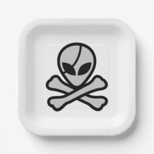 Alien Pirate Paper Plate