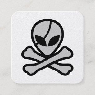 Alien Pirate Square Business Card
