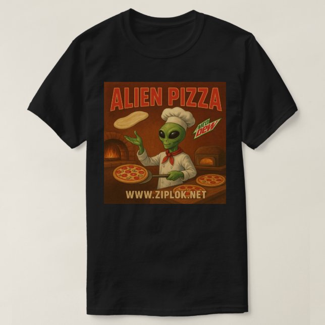 Alien Pizza - T-Shirt (Design Front)