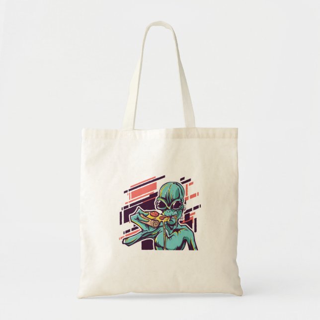 Alien Pizza Tote Bag (Front)