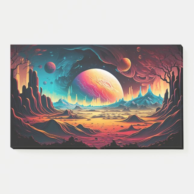 Alien planet adventure post-it notes (Front)