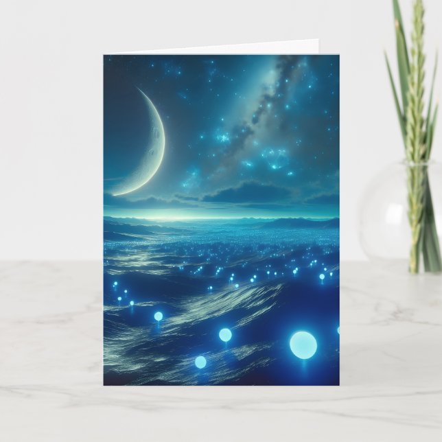 Alien Planet and Alien LIfeforms in Blue Card (Front)