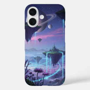 Alien planet has anti gravity floating islands iPhone 16 case