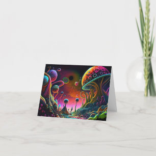 Alien planet thank you card