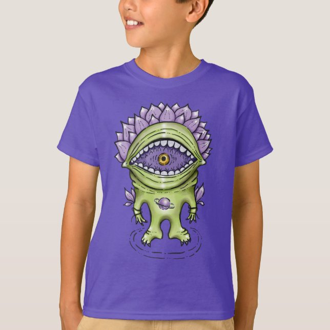 Alien Plant Character – Weird Astronaut Creature T-Shirt (Front)