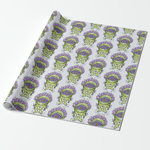 Alien Plant Character – Weird Astronaut Creature Wrapping Paper