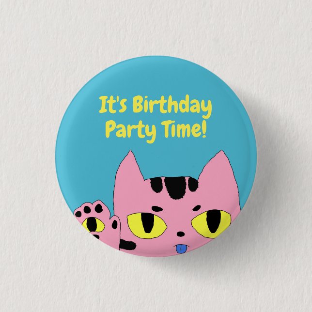 Alien Pocket Cat 3 Cm Round Badge (Front)