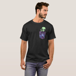 Alien Pocket T Shirt UFO from Cosmic Space Peace