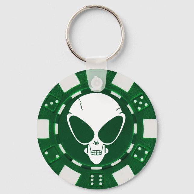 alien poker chip alternate key ring (Front)