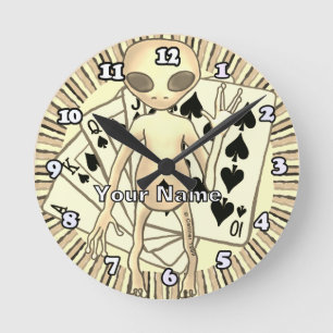Alien Poker  Round Clock