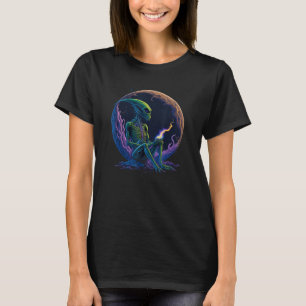 Alien Pondering Meaning of Life for Science Fictio T-Shirt