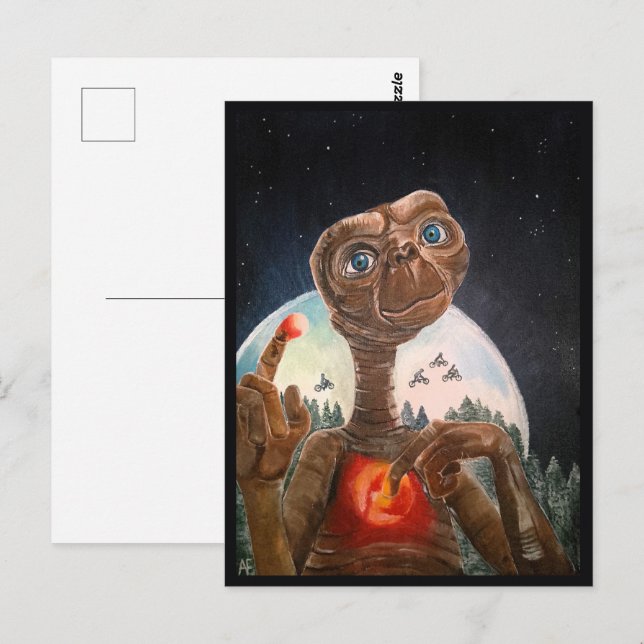 Alien Portrait Painting by Alfred Fox Collectable Postcard (Front/Back)