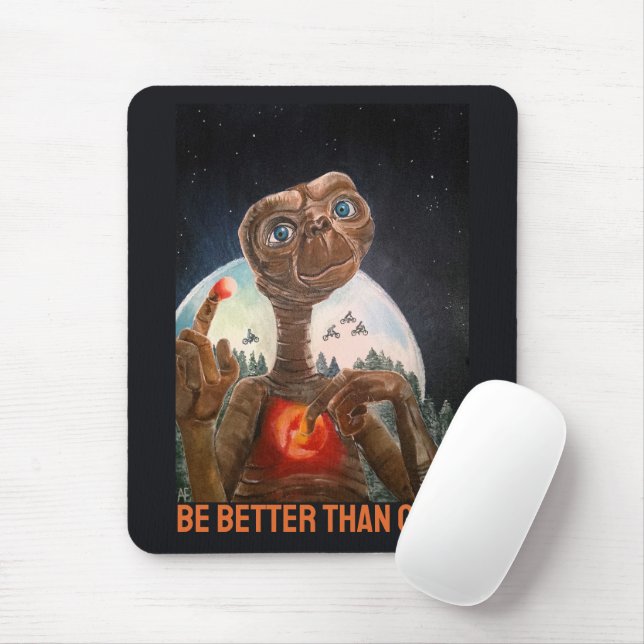 Alien Portrait Painting by Alfred Fox Mouse Mat (With Mouse)