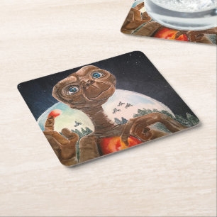 Alien Portrait Painting by Alfred Fox Square Paper Coaster