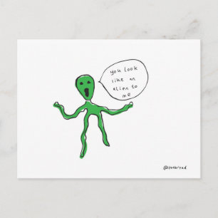 alien postcard