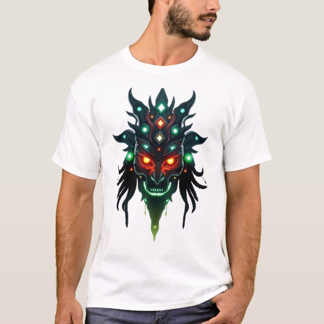 Alien Priest Tribal Face T-Shirt (Front)