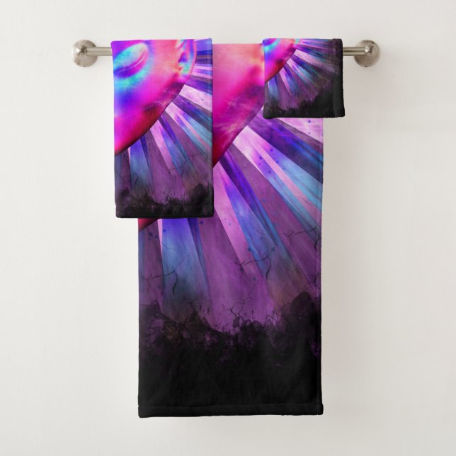 Alien Psychedelic Meditation Bath Towel Set (Insitu)