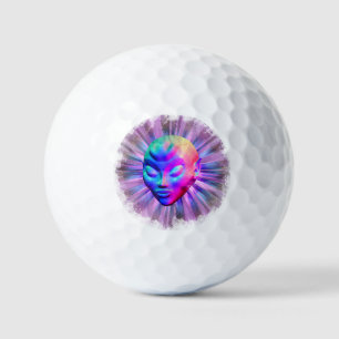 Alien Psychedelic Meditation Golf Balls