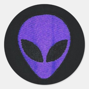 ALIEN-PURPLE FACE stickers