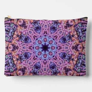 Alien Purple Psychedelic Kaleidoscopic Mandala Accessory Pouch
