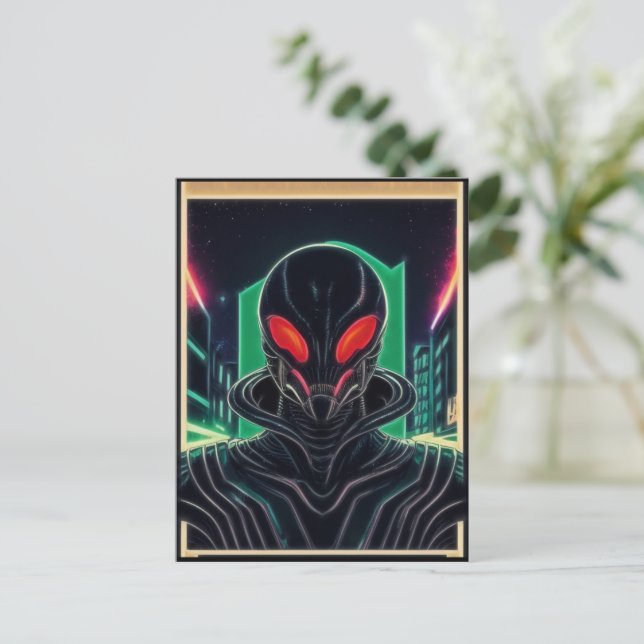 Alien Raven 05 Postcard (Standing Front)