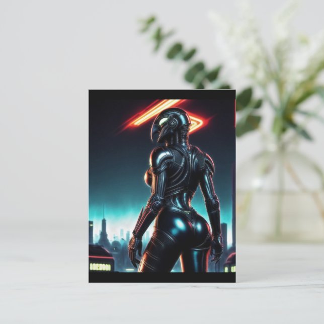 Alien Raven 17 Postcard (Standing Front)