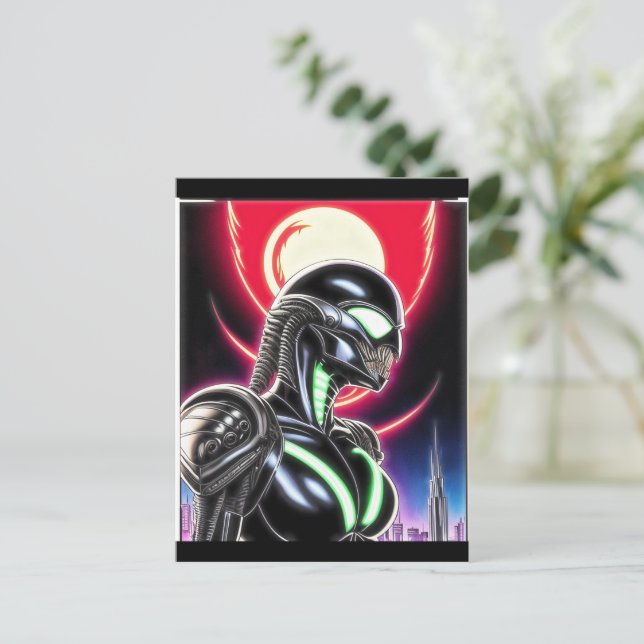 Alien Raven 19 Postcard (Standing Front)