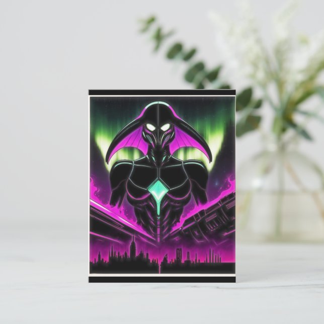 Alien Raven 20 Postcard (Standing Front)