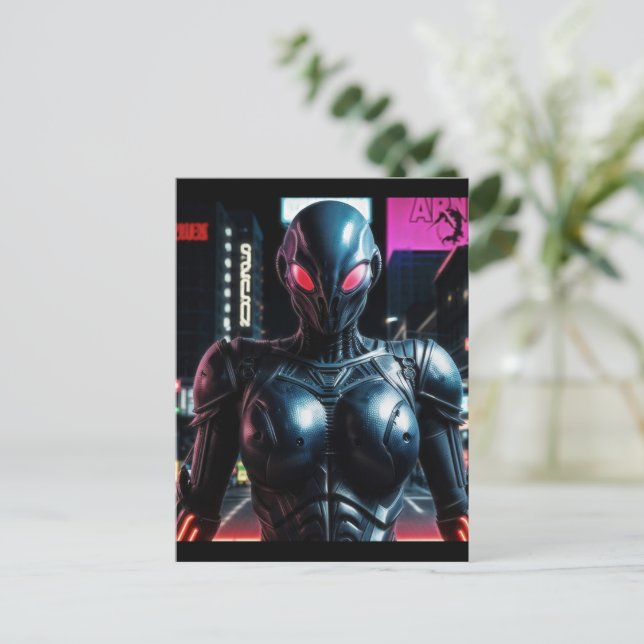 Alien Raven 25 Postcard (Standing Front)