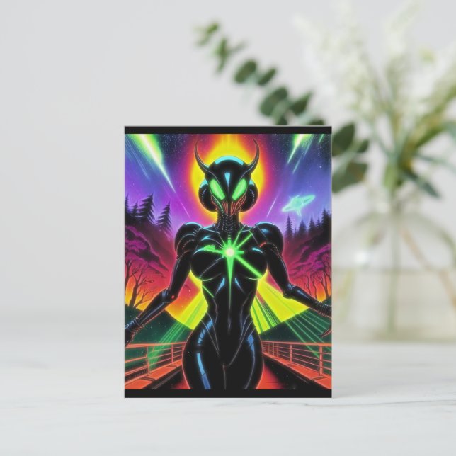 Alien Raven 26 Postcard (Standing Front)