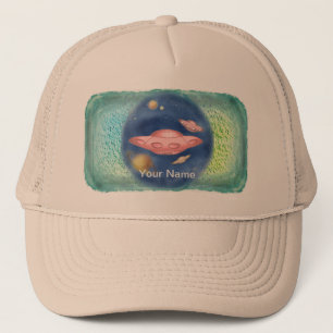 Alien Red Spaceship  hat
