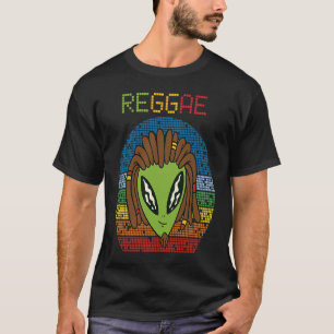 Alien Reggae Retro Jamaica Rasta Souvenir Rastafar T-Shirt