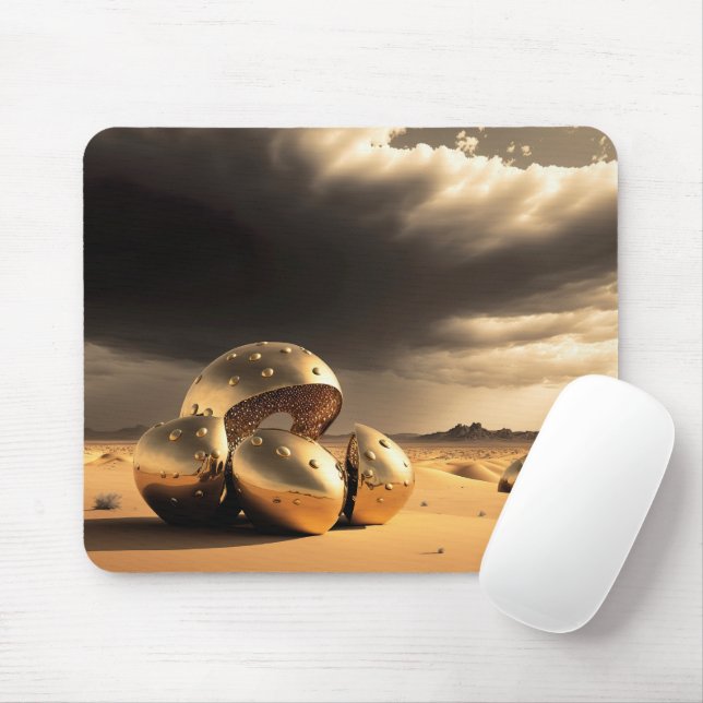 Alien Relics in the Desert Mouse Mat (With Mouse)