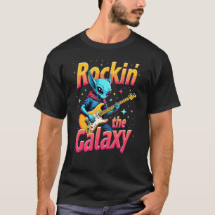 Alien Rock Guitar T-Shirt Rockin’ the Galaxy