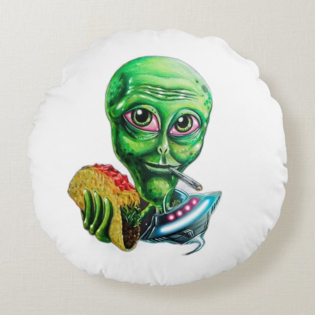 Alien  round cushion (Front)