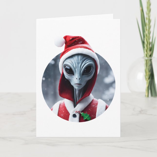 Alien Santa Claus Card (Front)