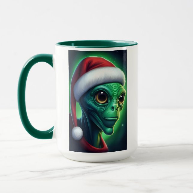 Alien Santa Claus Mug (Left)