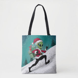 Alien Santa Tote Bag
