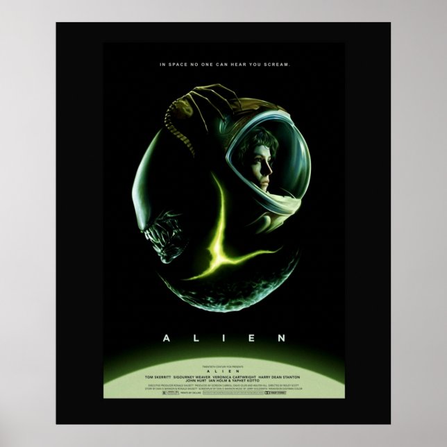 Alien sci fi horror filmMovie Fan Art Gift Memora Poster (Front)