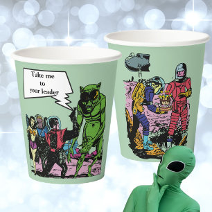 Alien Sci-Fi Science Fiction birthday party Paper Cups