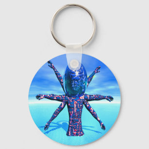 Alien Sculpture Key Ring
