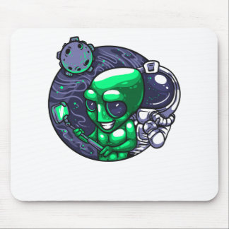 Alien Selfie Snap For Astronomer Teacher Space Fan Mouse Mat