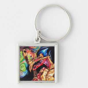 Alien Sentinel - Sci-Fi Art Key Ring