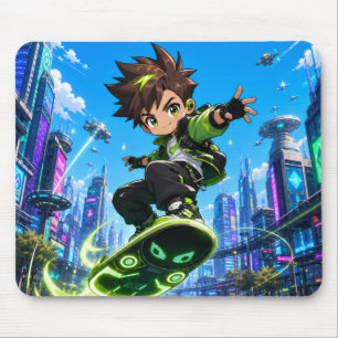 Alien Skateboard Gaming Mouse Pad